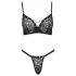 Cottelli Party - bh set met vetersluiting - zwart
