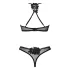 Obsessive - bh set - kant en mesh - zwart - XL/XXL