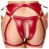 Cottelli Bondage - Glanzend BH-set & polsboeien (rood) - L