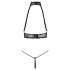 Abierta Fina - Open Lingerieset met Ketting (Zwart) - L