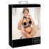 Abierta Fina - Open Lingerieset met Ketting (Zwart) - L