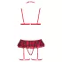 Cottelli - geruit lingeriesetje met jarretelles (rood geruit)