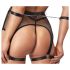 Cottelli Bondage - Transparant Netset met Kettingen (Zwart) - L