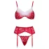 Cottelli - kerst bh set - kant - rood