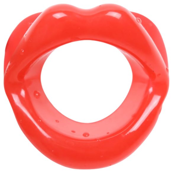 Ida Leather - Open mondknevel (rood)