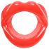 Ida Leather - Open mondknevel (rood)