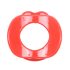 Ida Leather - Open mondknevel (rood)