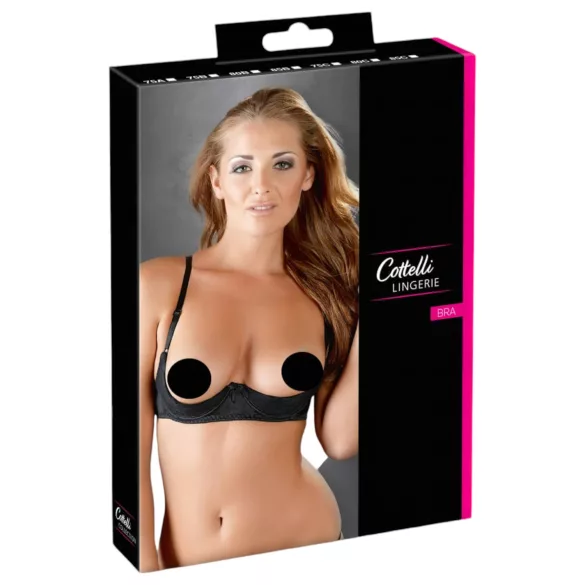 Cottelli - Bh halve cup - push-up - zwart - 75B