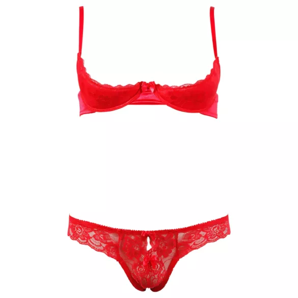 Cottelli - Bh set - Verleidelijke bustehouder met string - Zwart - 85B/L