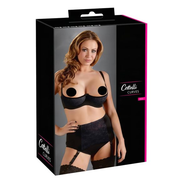 Cottelli Plus Size - bh zonder cups (zwart) - 90D