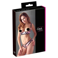 Cottelli - Bh set - Gestreept - Zwart - 80B/M