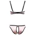 Cottelli - Bh set - Gestreept - Zwart - 80B/M