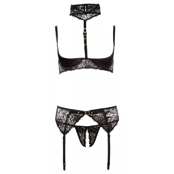 Abierta Fina - Verleidelijke kant - lingerie set (trio) - 85B/L