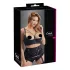 Cottelli Plus Size - bh met bandjes en ringen - zwart - 90D