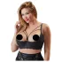Cottelli Plus Size - bh met bandjes en ringen - zwart - 90D