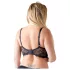 Cottelli Plus Size - bh met bandjes en ringen - zwart - 90D