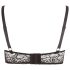 Cottelli Plus Size - bretellen, ringvormige bh (zwart) - 90D