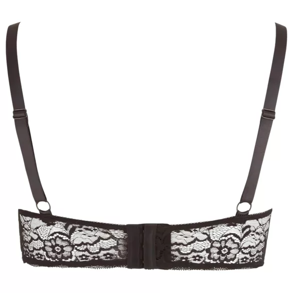 Cottelli Plus Size - bh-lift met bandjes en ringen (zwart) - 95E