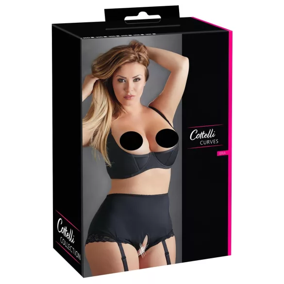 Cottelli Plus Size - beugel bh - grote maten - zwart - 85E