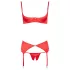 Cottelli - open bh set met hartjes - rood - 80B/M