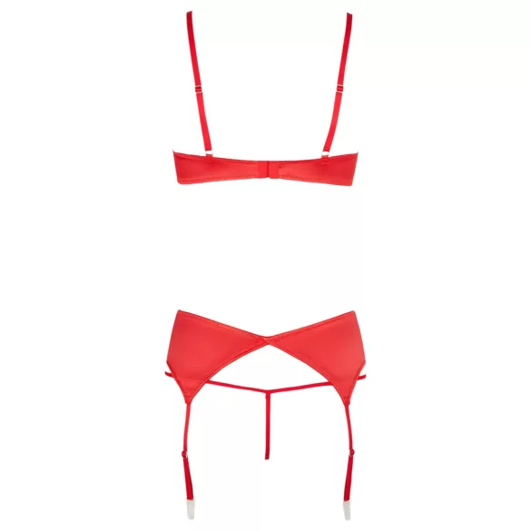 Cottelli - open bh set met hartjes - rood - 80C/M