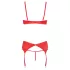 Cottelli - open bh set met hartjes - rood - 80C/M