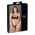 Cottelli - open bh met bandjes en ringen - string - zwart - 80B/M