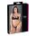 Cottelli - Strap BH & String met ringen (zwart) - 85B/L