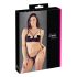 Cottelli - Strap BH & String met ringen (zwart) - 85B/L