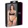 Cottelli - Strap BH & String met ringen (zwart) - 75C/S