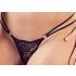 Cottelli - Strap BH & String met ringen (zwart) - 75C/S