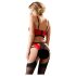 Abierta Fina - rode bh-set met ringdetails - 80B/M