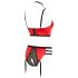 Abierta Fina - rode bh-set met ringdetails - 80B/M