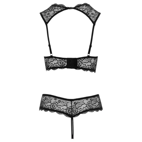 Cottelli - open bh set - transparant - zwart