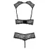 Cottelli - open bh set - transparant - zwart - 80B/M
