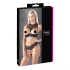 Cottelli - open bh set - transparant - zwart - 85B/L