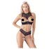 Cottelli - open bh set - transparant - zwart - 85B/L