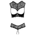 Cottelli - open bh set - transparant - zwart - 85B/L