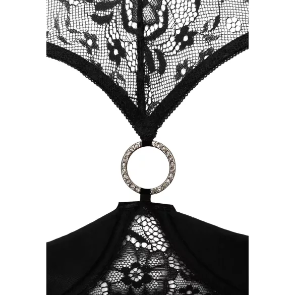 Cottelli - open bh set - transparant - zwart - 85B/L