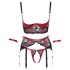 Cottelli Bondage - Rood kanten push-up set
