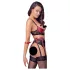 Cottelli Bondage - Mat, kanten borsthefferset (rood) - M