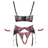 Cottelli Bondage - Mat, kanten borsthefferset (rood) - M
