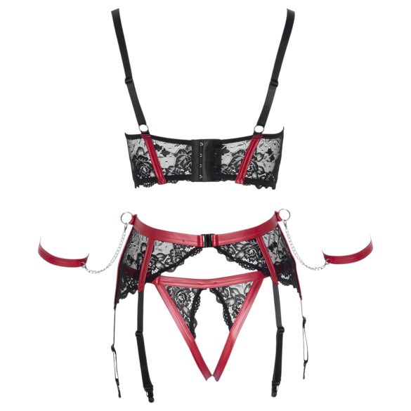 Cottelli Bondage - Mat, kanten push-up set (rood) - XL