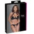 Cottelli - bh set met kant en halternek - zwart - 85B/L