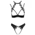 Cottelli - bh set met kant en halternek - zwart - 85B/L