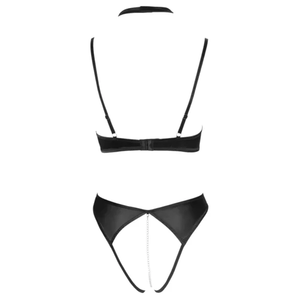 Cottelli - bh set met kant en halternek - zwart - 85B/L