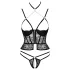 Abierta Fina - open string en korset (zwart)