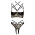 / Abierta Fina - open bh en string (zwart-goud) - M