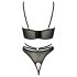 / Abierta Fina - open bh en string (zwart-goud) - M