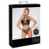 / Abierta Fina - open bh en string (zwart-goud) - M